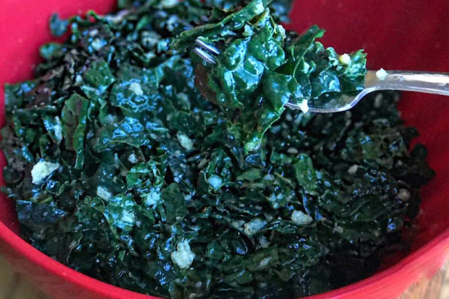kale salad, Lemon Garlic Kale Salad