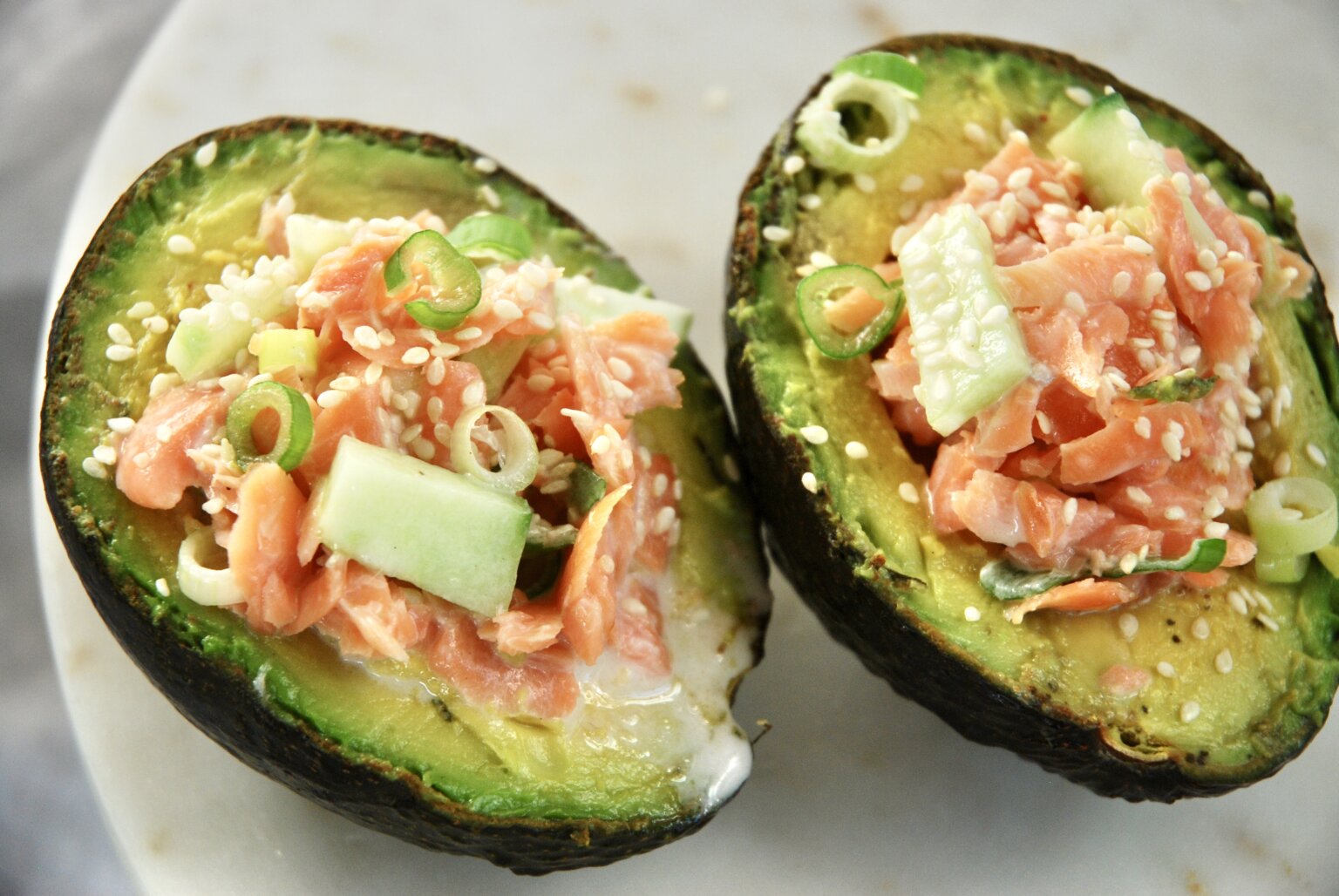 Salmon Stuffed Avocados